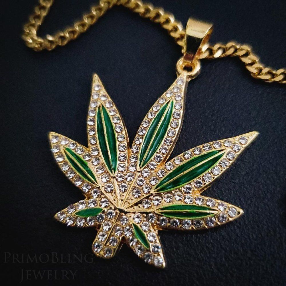 Gold Plated Leaf Necklace 